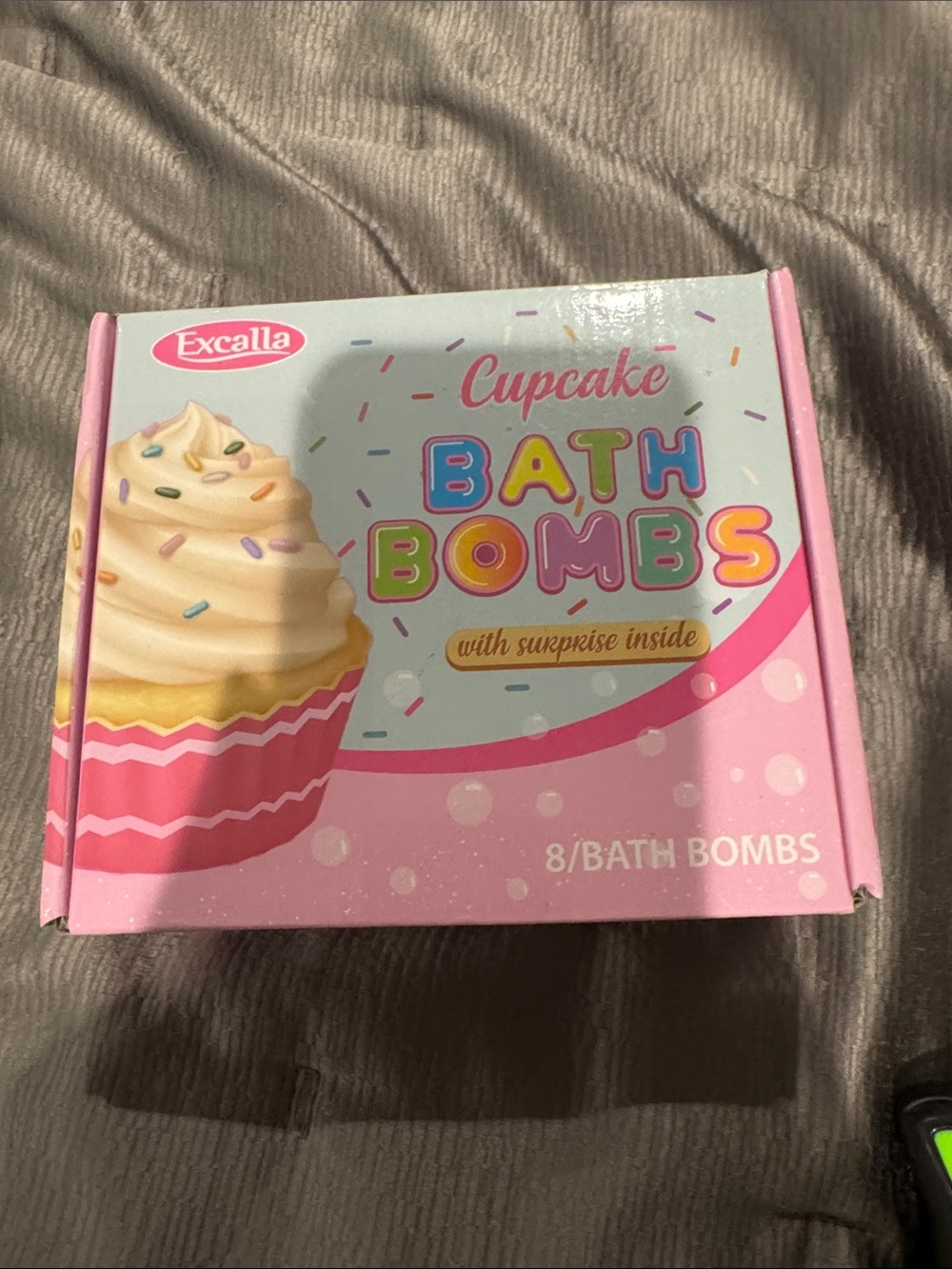 Excalla Cupcake Bath Bombs with Jewelry inside.  NEW